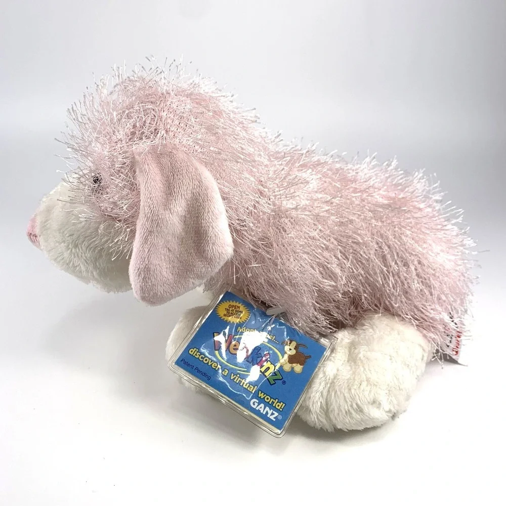 Webkinz Ganz Plush HM228 Pink & White‎ Dog NEW w/ Sealed Code All Tags